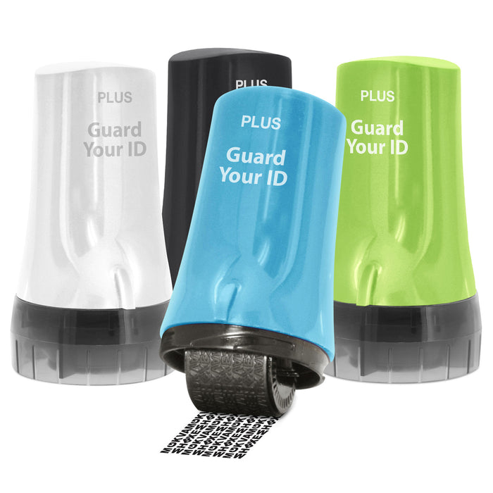 Guard Your ID Advanced Roller 4-Pack – Mixed Colors (Green, Black, White, Turquoise) – Document Privacy Rollers