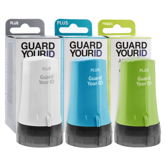 Guard Your ID Advanced 3-Pack Roller Kit white, blue, green