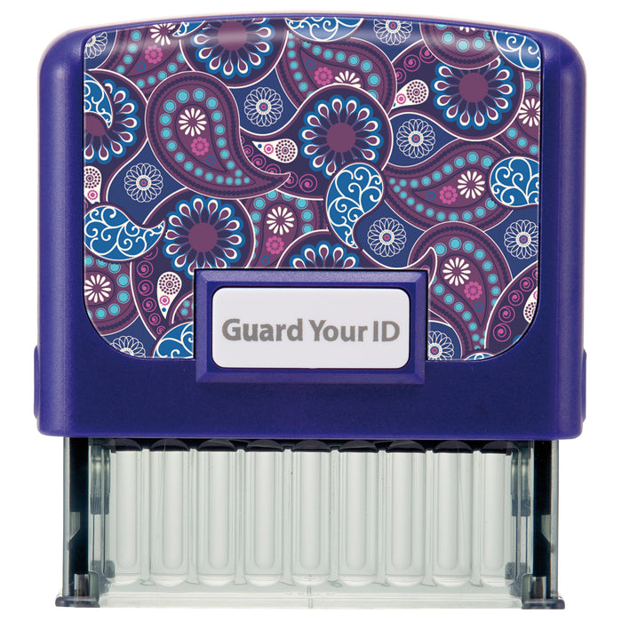 GYID - Guard Your ID Stamp - Medium blue paisley