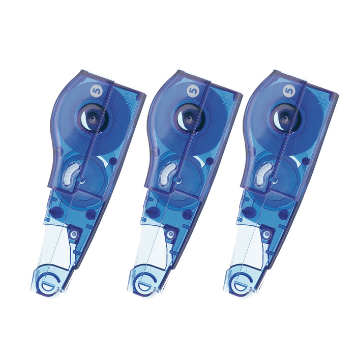 PLUS MR Correction Tape applicators blue in a 3-pack set