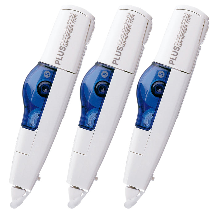 PLUS MR Correction Tape applicators blue in a 3-pack set