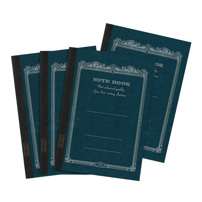 Four Apica A6 Mini Notebooks with vintage-inspired covers turquoise