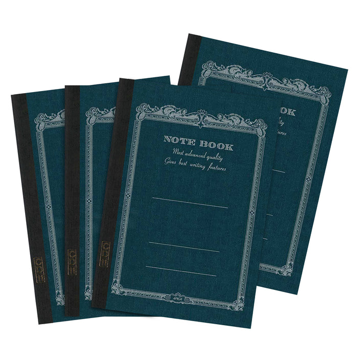 Four Apica A5 Notebooks with colorful vintage-inspired turquoise