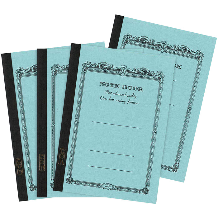 Four Apica B5 Notebooks with vintage-inspired covers light blue