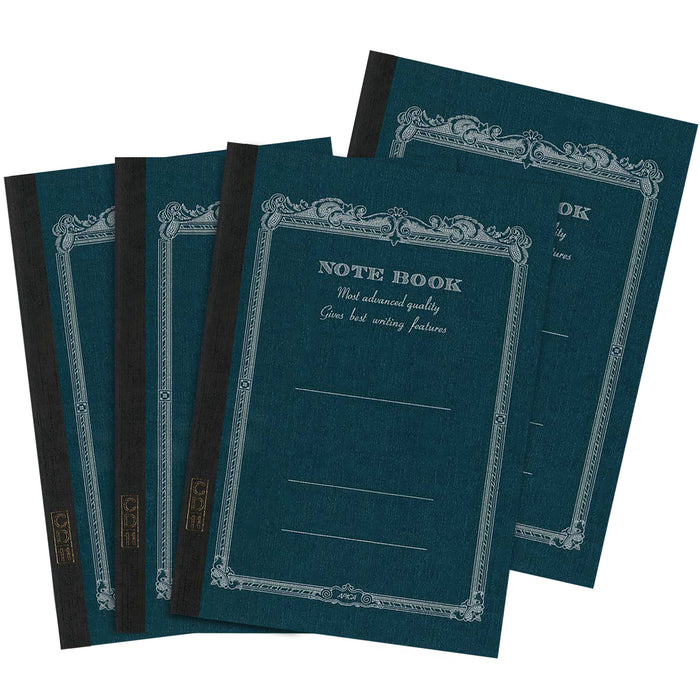 Four Apica B5 Notebooks with vintage-inspired covers dark blue