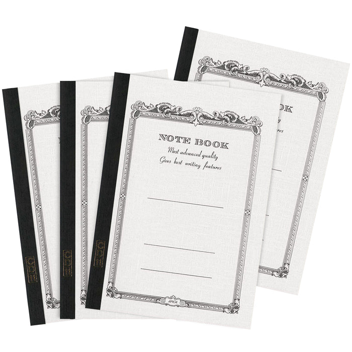 Four Apica B5 Notebooks with vintage-inspired covers white