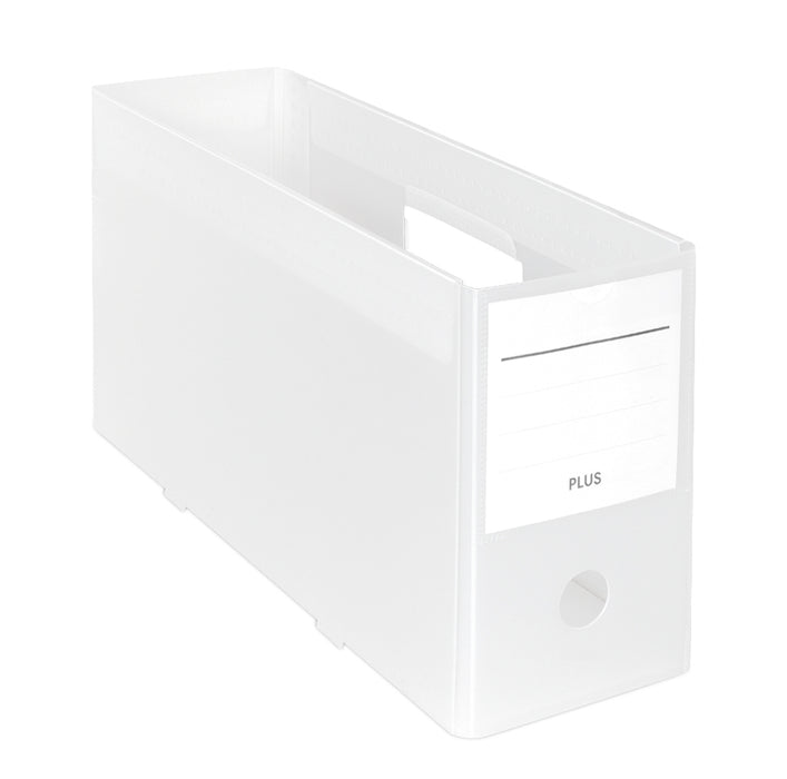 PLUS Folding Box File - Half Height upright clear