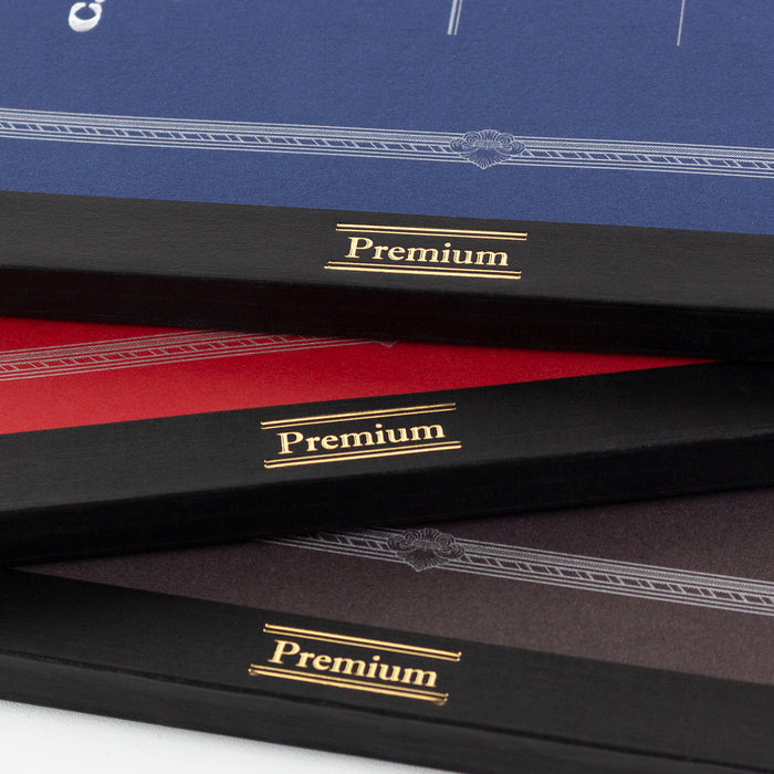 Apica Premium B5 Notebook in red, navy and charcoal stacked
