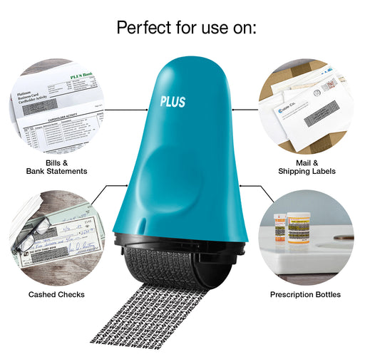 Using wide identity protection roller stamp during daily mail sorting