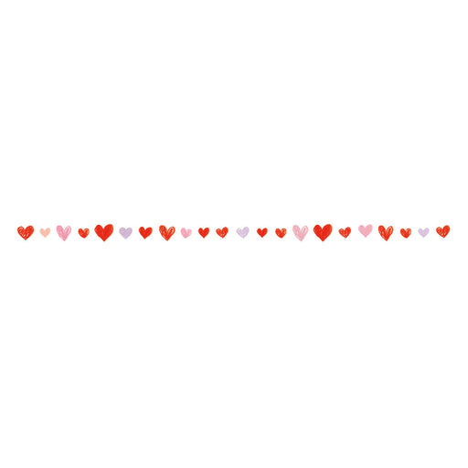 Close Up of Petit Deco Rush Decorative Tape Red Heart Design 