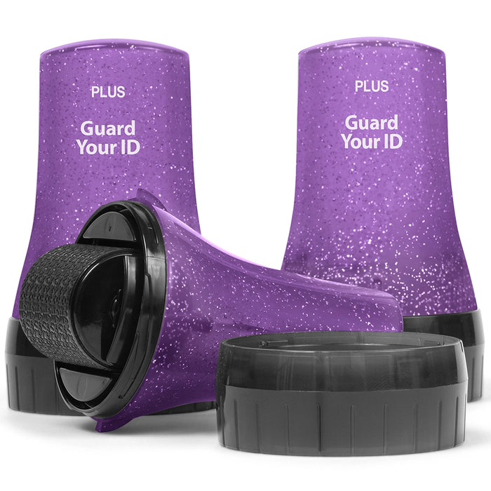 Three limited edition glitter wide rollers in unique colors for household mail stations