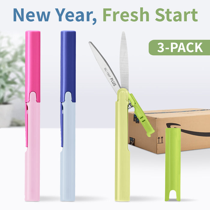 Twiggy® Curve Blade Scissors 3-Pack – Pen-Size, TSA-Compliant & Precision Cutting