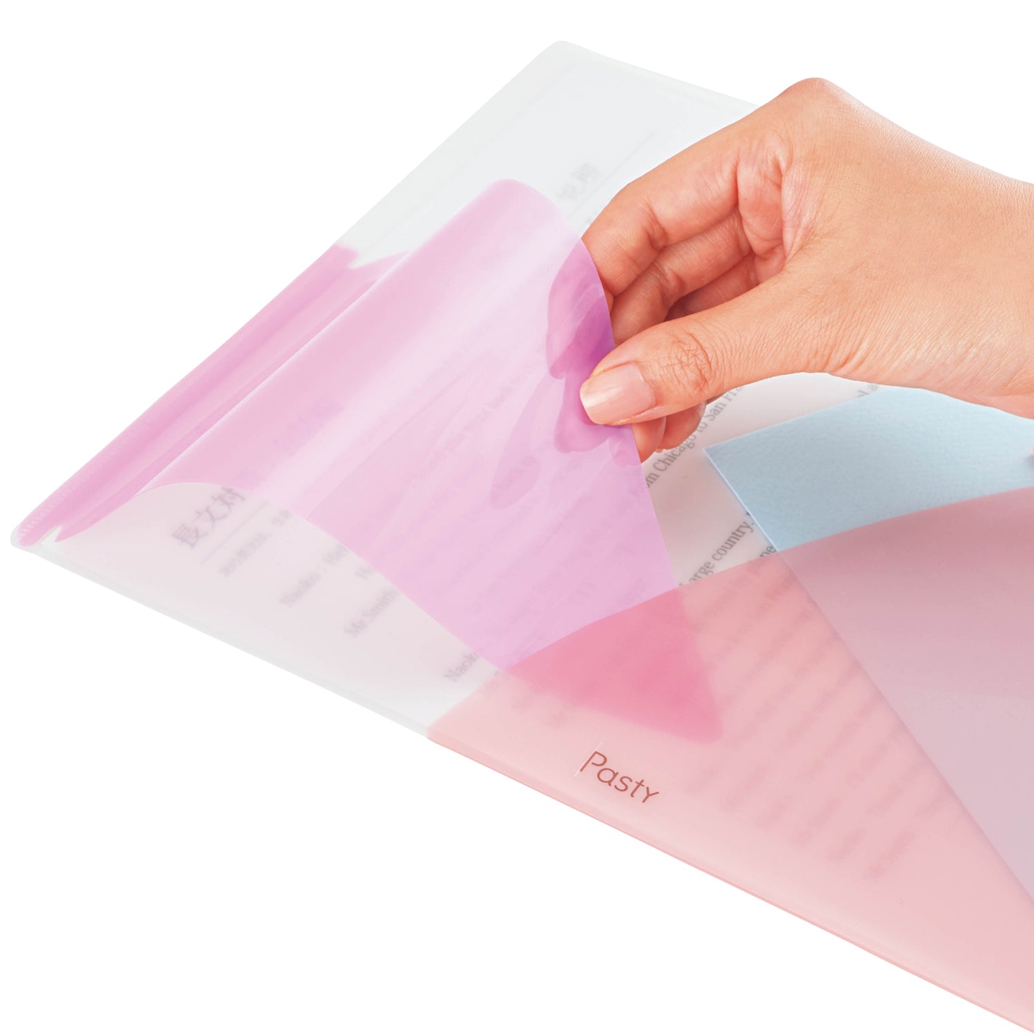 Spring Filefront Clear File PLUS Clear Pocket File — PLUS Corporation of America