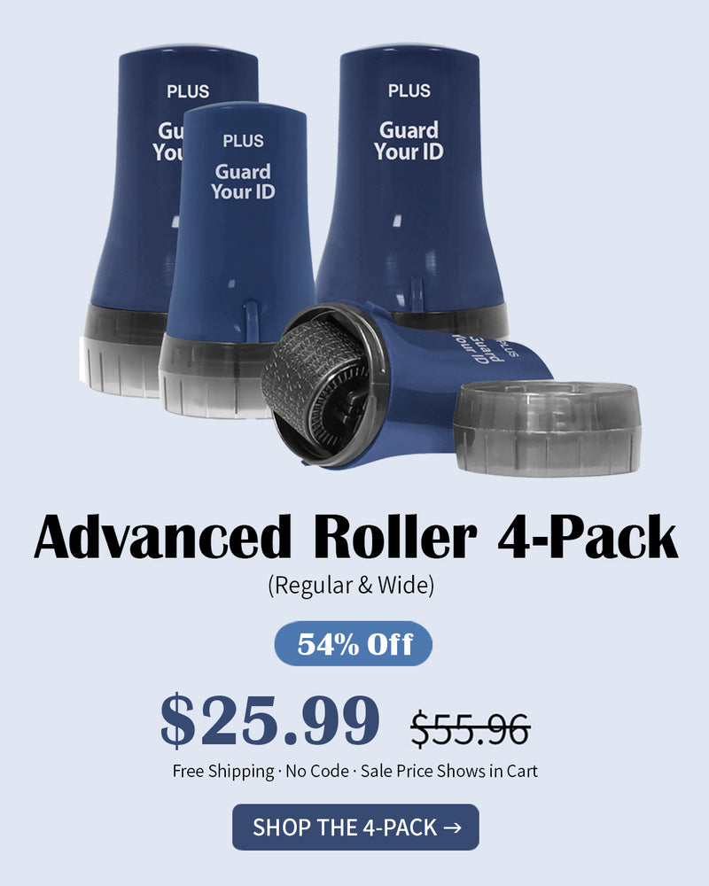 Guard Your ID Advanced Roller 4-Pack, Regular and Wide identity-protection rollers: 54% off, $25.99 (was $55.95). Free shipping. Shop the 4-Pack.
