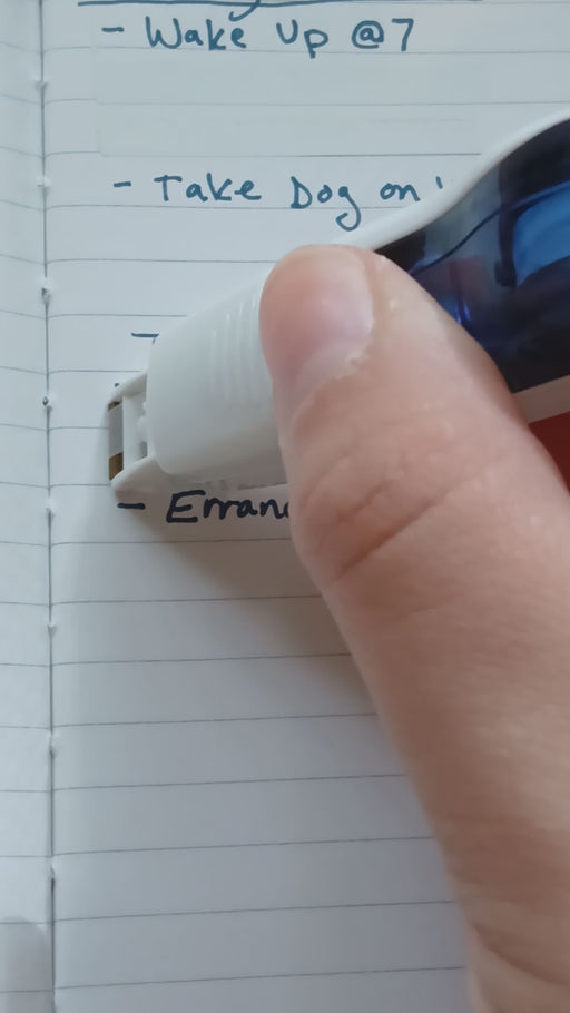 PLUS MR Correction Tape in use and refill swap