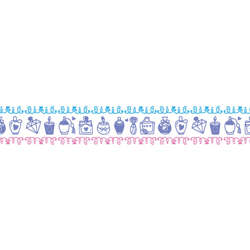 Close-up of Blue Mini Deco Roller Perfume pattern design
