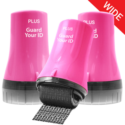 pink Guard Your ID WIDE Advanced privacy rollers in a 3‑pack