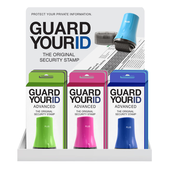 GYID - Guard Your ID  Advanced Wide Roller 12 Unit Filled Display Assorted Colors
